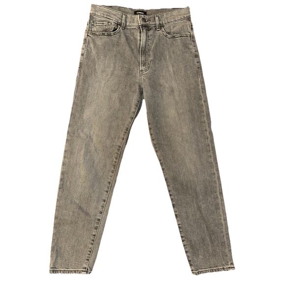 Express Jeans Womens Black 4R Tapered Ankle High Rise - Picture 1 of 12